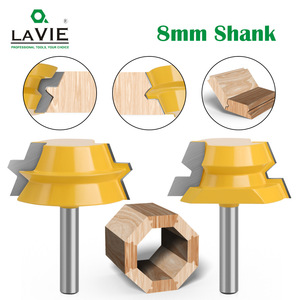 Carbide Tipped Router Bit Straight Cut Round Shank Woodworking 8mm 2pc Set - Product Image 5