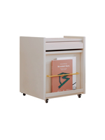 Mesita de Noche Móvil Creativa, Gabinete Lateral de Sofá de Lujo y Alta Gama, Gabinete Pequeño de Almacenamiento para Dormitorio Estilo Crema