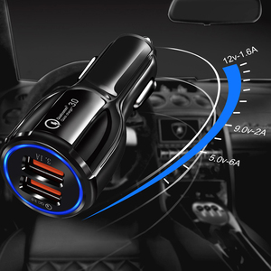 Caricabatterie per auto a doppia porta con <span class=keywords><strong>caricatore</strong></span> per auto USB Quick Charge 3.0, <span class=keywords><strong>caricatore</strong></span> per auto doppio USB universale <span class=keywords><strong>compatibile</strong></span> con qualsiasi Android e - Product Image 5