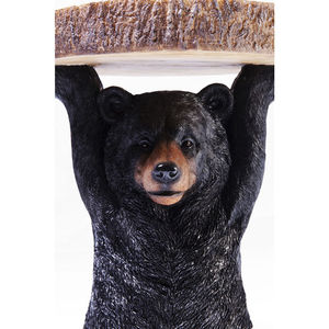 Mesa auxiliar de oso negro americano, taburete de mesa de pedestal, estatua de oso de resina, escultura pintada a mano, decoración para sala de estar y oficina en casa - Product Image 3