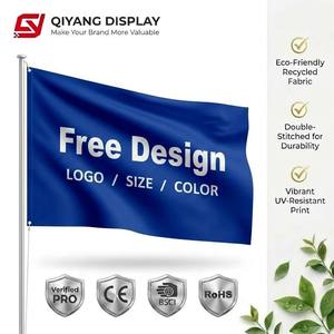 Manufacturer Wholesale Advertising Flags Banners 90*150cm Sublimation Blank Custom Flag
