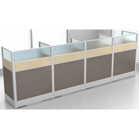 Usine de meubles de bureau poste de travail pour ordinateur portable/petit 4 places poste de travail de bureau pour centre d'appels