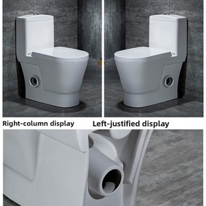 Inodoro de Cerámica Moderno y Minimalista para Colgar en la Pared, con Drenaje Izquierdo-Derecho y <span class=keywords><strong>Descarga</strong></span> Horizontal; Inodoro de Una Pieza con Sifón - Product Image 5