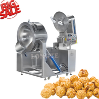 Machine à popcorn industrielle multifonctionnelle automatique au caramel et au chocolat, ligne de production de popcorn