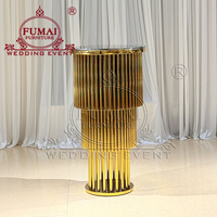 Ensemble élégant de table de bar à hauteur de comptoir en acier inoxydable pour meubles de fête d'extérieur