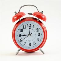 Jam Alarm Logam Kartun Mini Warna-warni Dekorasi Rumah Dial Angka Tampilan Jarum Alarm Meja untuk Kamar Tidur Anak-anak Ruang Tamu