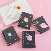 Cuaderno portátil Mini cuaderno Dibujos animados Planeta Diseño Personalizado Espiral A7 Tamaño de bolsillo Cuaderno pequeño para diario