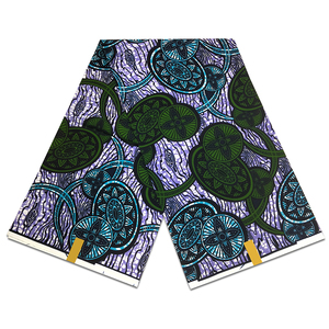 Vente en gros de tissu <span class=keywords><strong>pagne</strong></span> <span class=keywords><strong>africain</strong></span> véritable HollanWax à motif de cheval vert, 6 yards, 100% coton, pour la couture de robes - Product Image 2