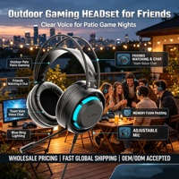 Casque de jeu filaire circum-auriculaire RGB avec commande tactile et son surround Hi-Fi pour audiophiles
