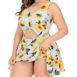 Traje de baño de talla grande de una sola pieza para <span class=keywords><strong>mujer</strong></span> de 15 colores, traje de baño para <span class=keywords><strong>mujer</strong></span> gorda - Product Image 4