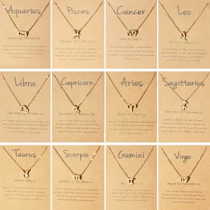 Collana RINHOO con 12 Segni Zodiacali per Donne, Ciondolo con 12 Costellazioni, Gioiello di Compleanno con Confezione Regalo in Cartoncino - Product Image 4