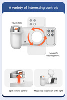 Poignée de caméra magnétique anti-tremblement, support de téléphone pour selfie avec télécommande sans fil pour Apple pour iPhone 17 16 15