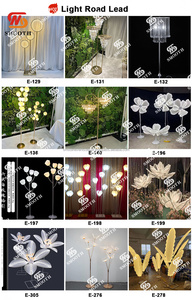 Support de lumière LED rond élégant et raffiné pour allée, centre de table doré pour décoration de mariage - Product Image 6