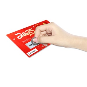 Manufacturer Sale Scratch off <b>Cards</b> Coating Digital Printing Custom Size logo Scratch off Tickets for New Years - Product Image 6