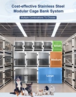 Cage pour animaux modulaire professionnelle, grande, personnalisable, pour chiens, usage vétérinaire