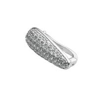 Vente en gros d'accessoires fermoir de luxe en zircon unique pour bricolage breloque à ressort 925 gros fermoirs de bijoux en argent sterling pour collier de pierres précieuses