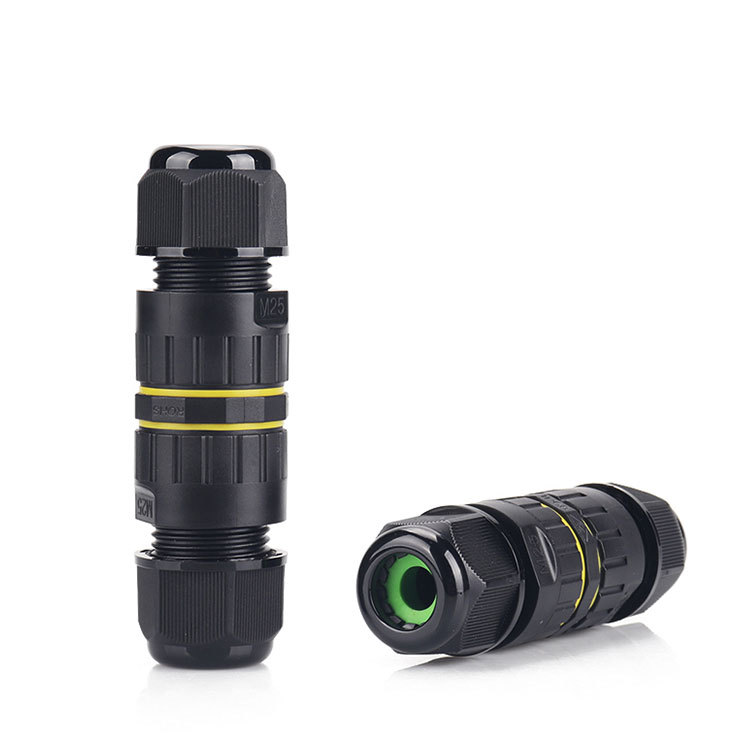M25 2 Ways Nylon IP68 Waterproof 400V 40A CE Certified Outdoor Underwater Swimming Pool Cable Connectors