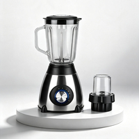 Multifunctionele 2-in-1 blender en molen, huishoudelijke blender met meerdere snelheden voor het maken van sap, mixen, malen en droge poeders.