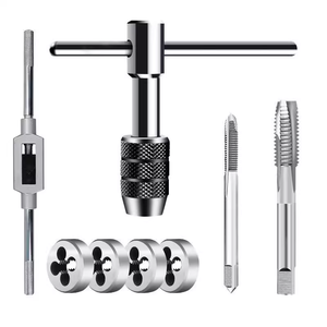 HSS filo sinistro rubinetto & Die Set Kit di utensili da taglio con per custodia utensile a mano per elementi di fissaggio filettati - Product Image 6