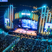 Écran LED de location intérieur à taux de rafraîchissement élevé, armoire modulaire à service frontal, affichage LED à verrouillage rapide pour spectacle scénique