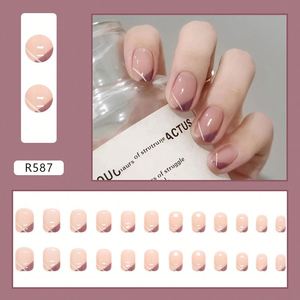 24 pièces de <span class=keywords><strong>faux</strong></span> ongles classiques transparents effet glace, en boîte, vente directe usine, en gros - Product Image 6