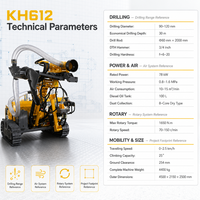Foreuse hydraulique sur chenilles KH612 pour applications de forage en exploitation minière de surface et en carrière ouvert