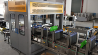 Botella de agarre robótica completamente automática/latas envolventes alrededor de caja de embalaje de cartón máquina de encuadernación línea de envasado de bebidas
