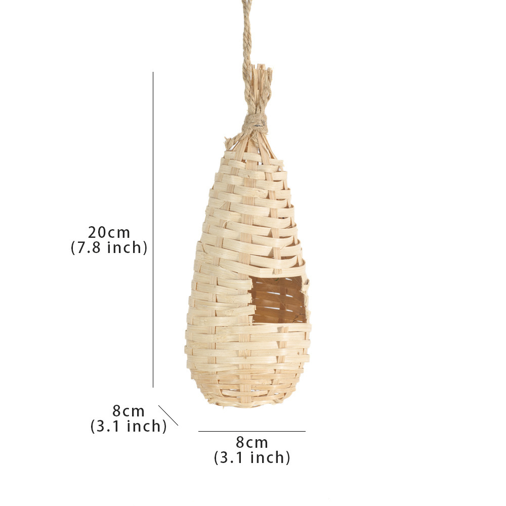 Gourde tissée en bambou nid d'oiseau 10*23cm