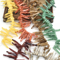 Brins de perles de branche de corail en résine acrylique semi-finis pour la fabrication de bijoux, fourniture du fabricant