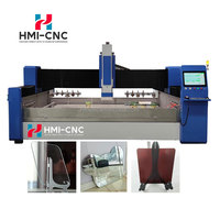 Mesin Pengolah Kaca CNC HMI dengan Kontrol PLC, Penggerak Motor, Pemotongan Kaca Otomatis, Pengeboran, Penggilingan, Pengasahan, dan Pemolesan