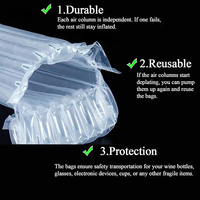 Protection de bord écologique en matériau PA+PE, bouteille de 750 ml, emballage gonflable en rouleau, emballage à bulles, emballage à colonnes d'air, vin