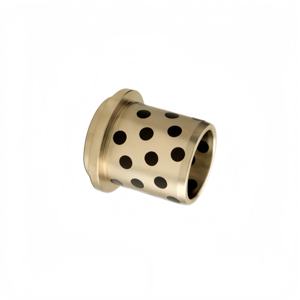 Casquillo guía de grafito y bronce CMG61 autolubricante con brida, mecanizado de precisión DIN9834 para uso en troqueles de estampado - Product Image 1