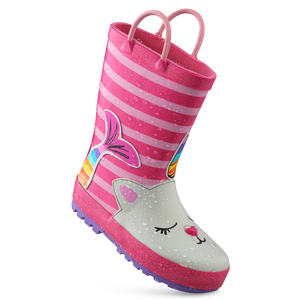 100% Gummi Capa De Chuva Para Sapato Großhandel Kinder Regens tiefel Angels chuhe 2022 Mädchen Wasserdichte Gummistiefel - Product Image 4