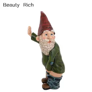 Polyresin/เรซิ่น Willy The Naughty Peeing Gnome Garden รูปปั้น