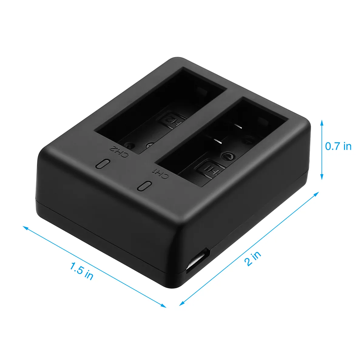 2 Slots Rechargeable Lithium ion Battery SJ4000B Dual USB Charger For SJ4000B Sport Camera Battery