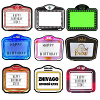 Panneau LED rose avec lettres en acrylique, design de signalétique pour clubs, présentoir de bouteilles pour discothèque
