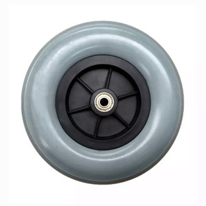 ล้อโฟม PU1236 ขนาด 8 นิ้ว พร้อมลูกปืน สำหรับล้อหน้ารถเข็น - Product Image 3