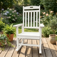 Nouvelle Arrivée Chaise à Bascule d'Extérieur HIPS pour Jardin et Terrasse, Mobilier de Jardin Relaxant, Chaise à Bascule Adirondack