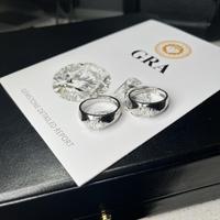 Bague en moissanite de luxe pour femme, taille marquise, 1 carat, en argent 925 plaqué, avec pierres de couleur D, test diamant VVS