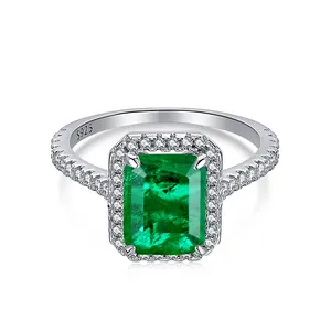Lujo 100% 925 anillo de plata esterlina Color de moda 5A 8A Zirconia cúbica forma multiforme anillos de boda de plata joyería de las mujeres
