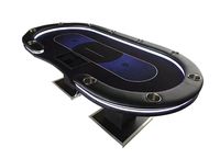 Meja Poker Profesional 10 Kursi LED untuk Klub Poker, Kasino, Permainan Judi Texas, Produk Hiburan