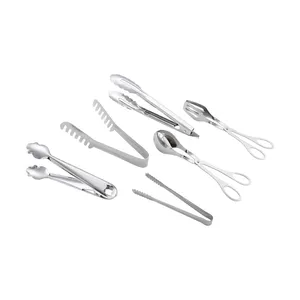 Stainless Steel Bbq Baking Kitchen Tools Food Serving Tongs For Frying Cooking Clipping Toast Bread Grilling Pastry