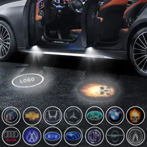 1pcs Wireless Car LED Door Decor Shadow LED Welcome Laser Projector Logo Light Car Interior Lights Accessories Ornaments Kit