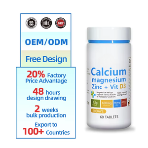 Comprimés OEM de calcium, fer, zinc, sélénium et vitamine D3 les plus vendus pour le soutien osseux et musculaire, l'immunité et la croissance - Product Image 1