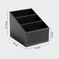 Boîte de rangement personnalisée en cuir PU Accessoires de bureau Organisateur de rangement multifonction