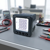 Medidor de Energía Digital Trifásico Multifunción con Pantalla LCD ES72Y, Comunicación RS485 Modbus-RTU, Precisión 0.5, Armónicos del 2° al 31°