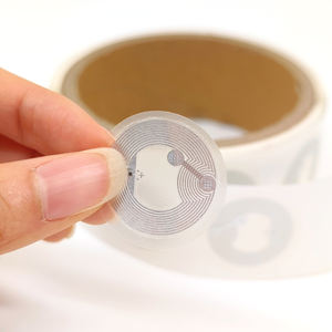 RZX, в наличии, заводская цена, прозрачная Hf влажная инкрустация 32 мм 13,56 мГц NTAG 213 144 байт Nfc для домашних животных влажная инкрустация NFC смарт-стикер тег - Product Image 3