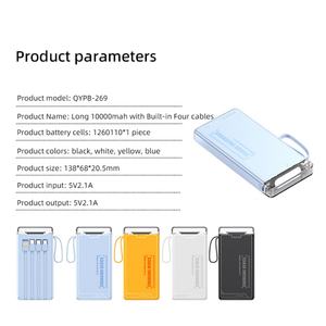 Cargador Portátil con Logotipo Personalizado, Cables Integrados, Alta Capacidad de 10000 mAh, Cargador Universal con Linterna para Teléfono - Product Image 2