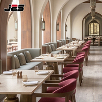 Set Meja dan Kursi Lounge Luar Ruangan Modern dari Marmer untuk Proyek Perhotelan, Furnitur Restoran Komersial Kustom J2S