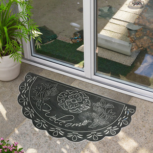 Alfombra de Entrada de Estilo Europeo Clásico, Alfombra de Bienvenida de PVC Antideslizante con Diseño Floral para la Entrada del Hogar - Product Image 5